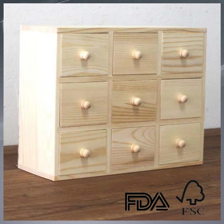 Маленький Настольный ящик из сосновой древесины, маленький функциональный ящик