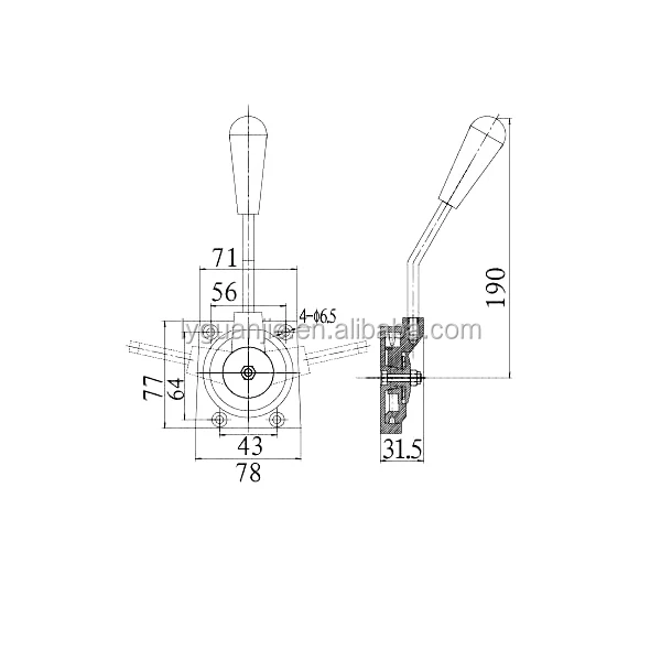 GJ1103G small engineering machinery hand throttle controls