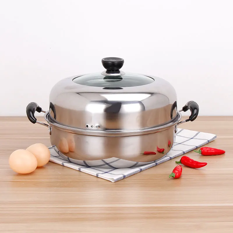 28cm Steam Cooking Pot Food Steamers Steam Cooker Steamer Stainless Steel