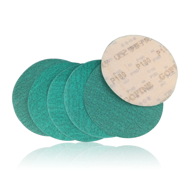 New Sale Green Abrasive Disc  sand paper disc 150mm6hole 600# Q62 for metal, wood, paint