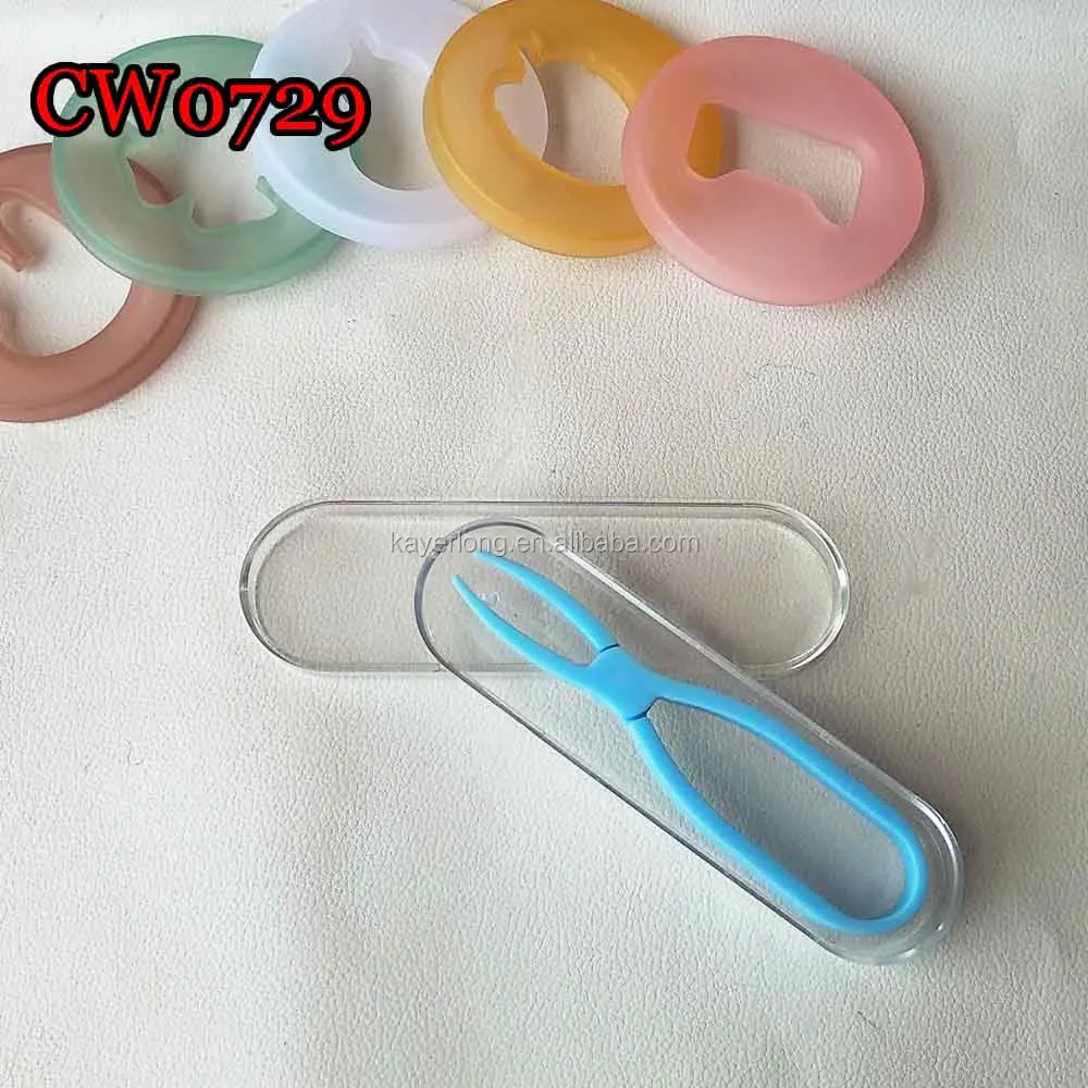 contact lens case soft color silicone scissors tweezers CW0729