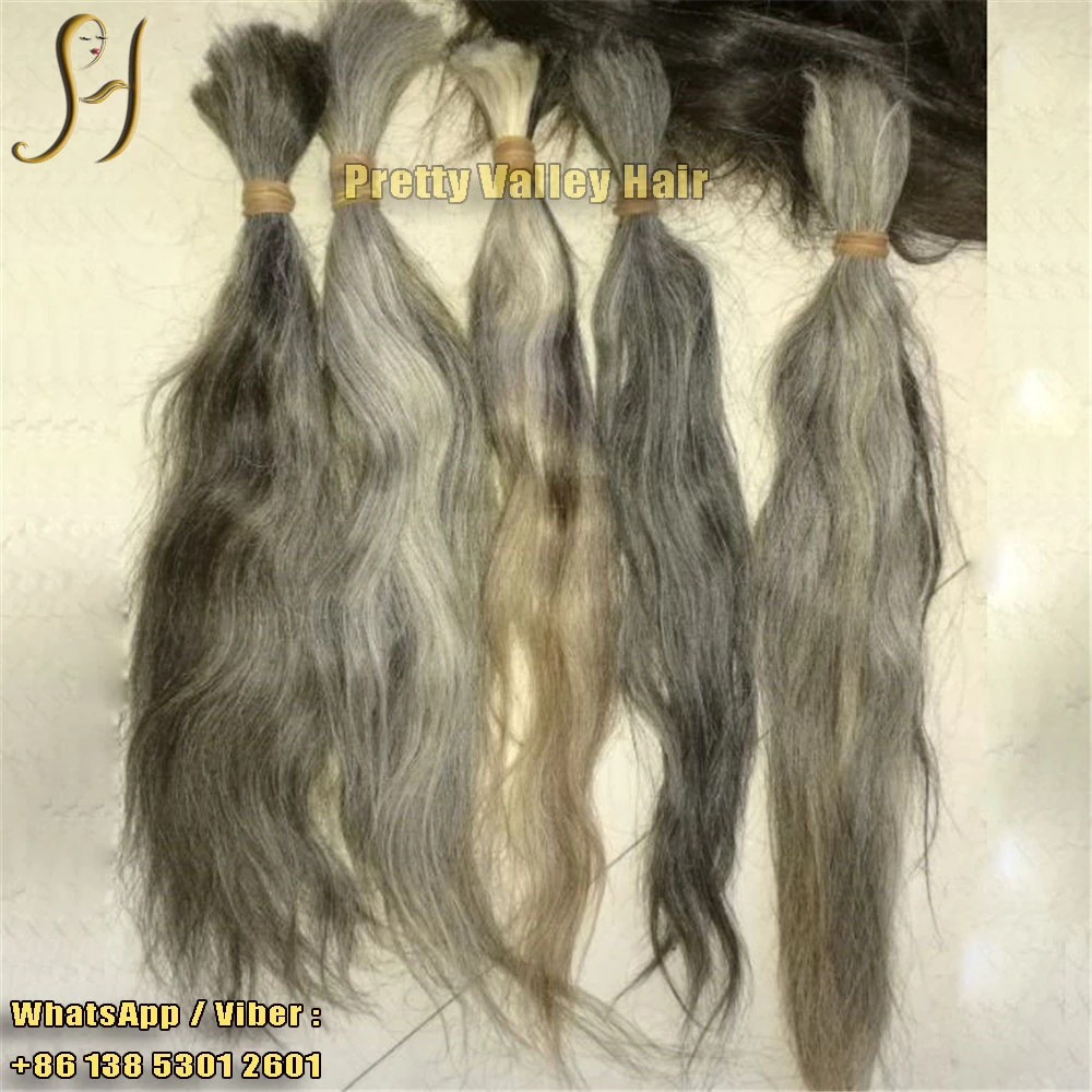 cuticle aligned 100% virgin slavic gray hair bundle