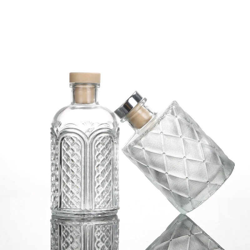 
Engraving carving fragrance aroma reed diffuser bottles aromatherapy oil glass bottle 