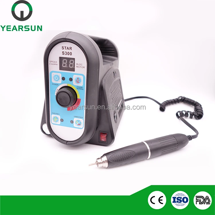 Черный S-300 портативный 50000 оборотов в минуту и 60000rpm может выбрать бесщеточный стоматологический микромотор с наконечником