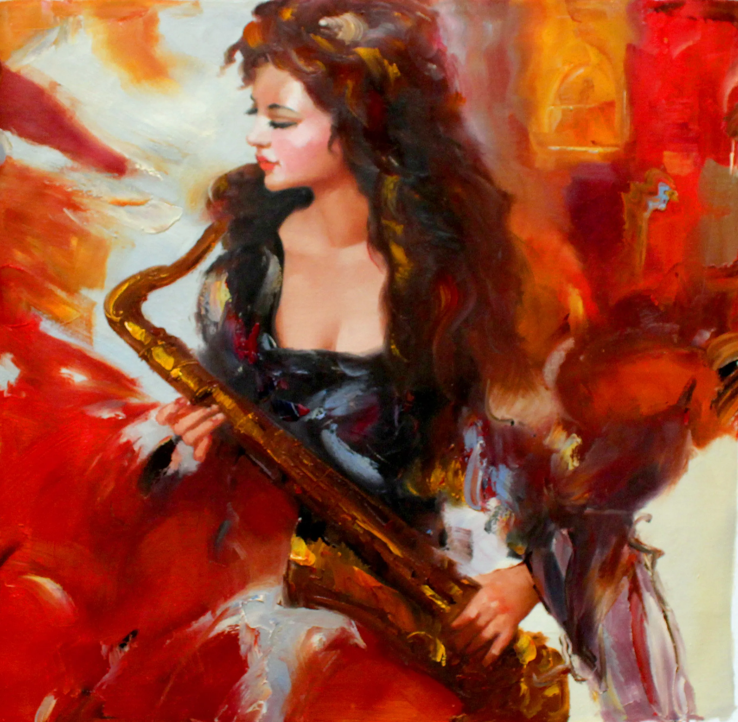 Abstract canvas wall met art china supplies handmade oil painting