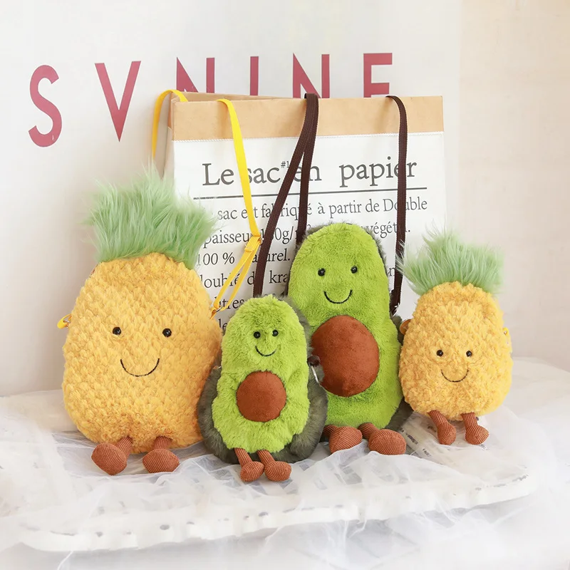 Новое поступление игрушек миниатюрный милый плюшевый кошелек для мелочи девочек с авокадо ананасом