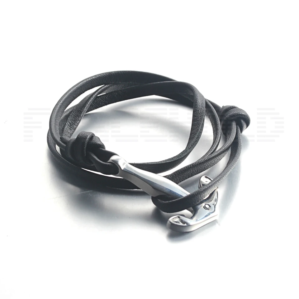 Anchor Multiple Genuine Leather Bracelet