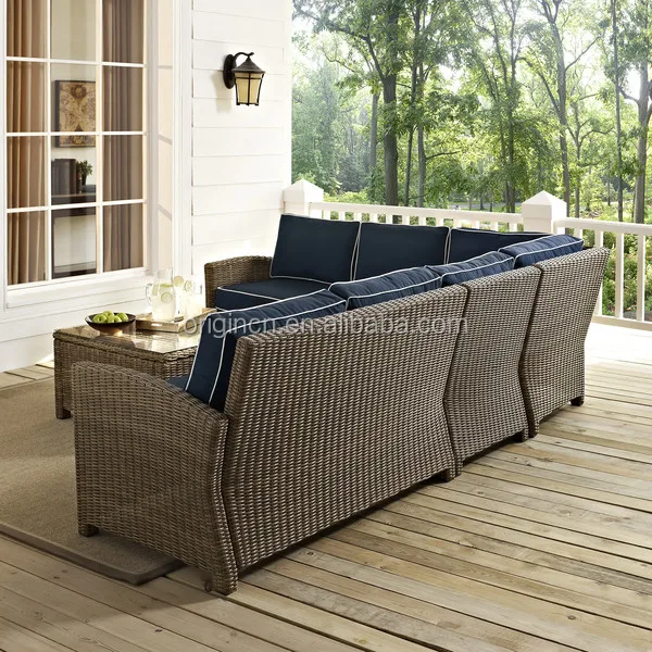 Modular Quality Sofa Patio Furniture Round Wicker Corner Chairs Sofas Set