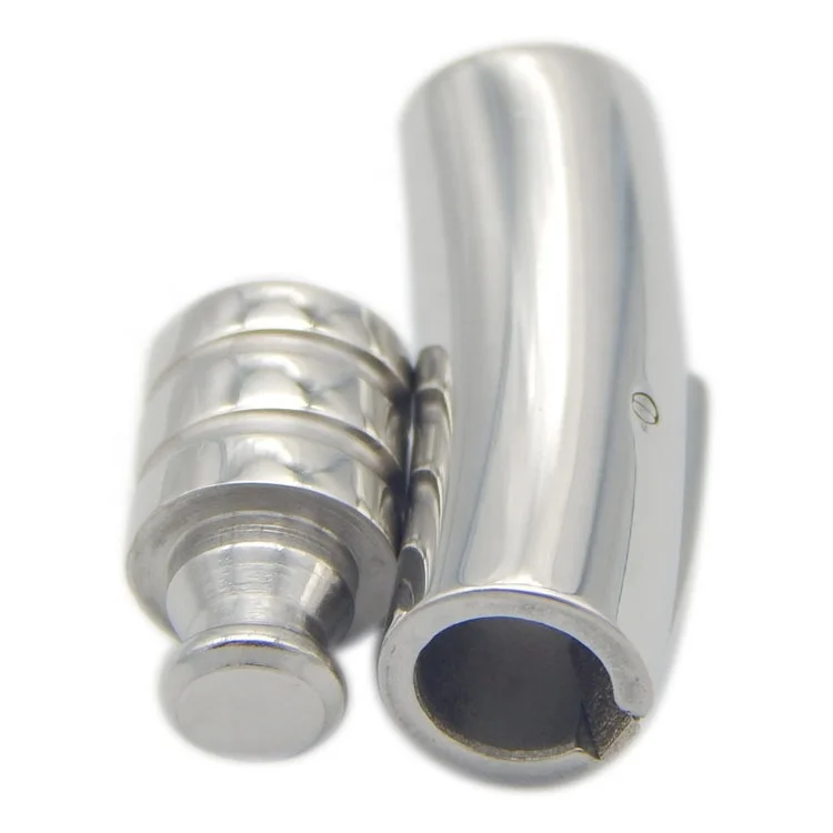 friendly fashion small stainless steel round karabiner buckle clasp for leather bracelet jewelry accessories