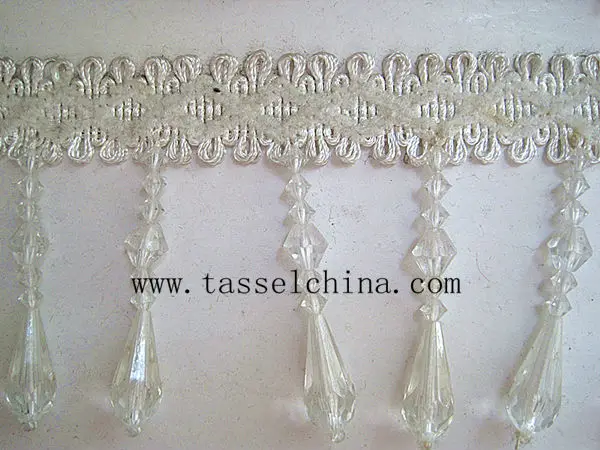 Hot Sell Haberdashery Trimmings, Beaded Fringe For Curtain Valance