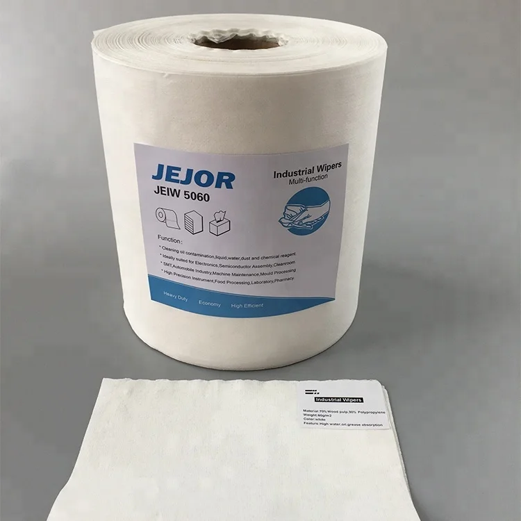 31x34.5cm Woodpulp PP Heavy Duty Industrial Cleaning Wipes Paper Towel Rolls