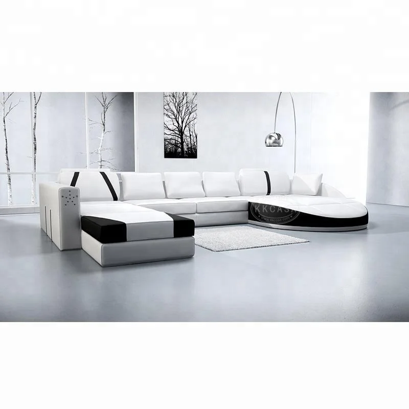 Home Living Room Furniture Modern U L Shaped Couch Fabric Sectional Corner 7 Seater Combination Sofa Set
