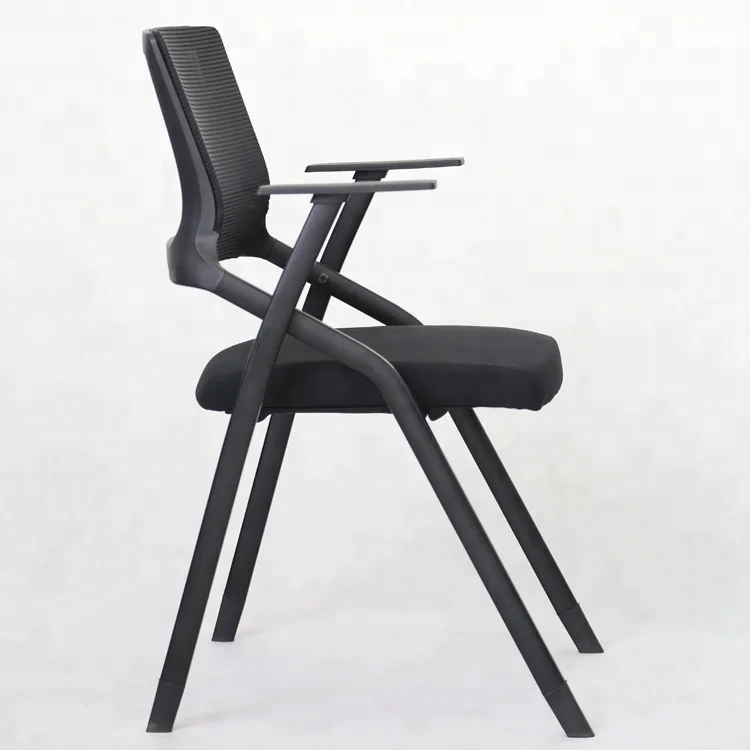 Foldable mesh back office training student desk chair