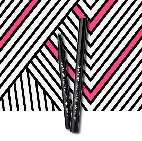 Menow EL02 Cosmetics 3 Head Makeup Liquid Eyeliner