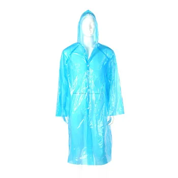Cheap promotional 100% waterproof disposable reusable PEVA raincoat