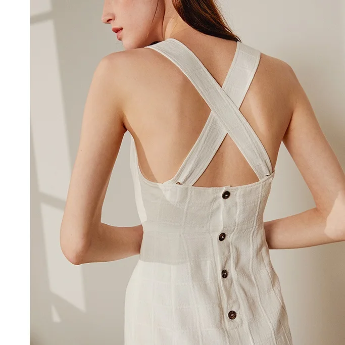 Lady New 2019 Dress Cross Back Bandage Clothes Fashion Dress