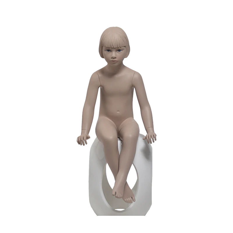 Life size realistic face clothes store display full body little little child mannequin girl