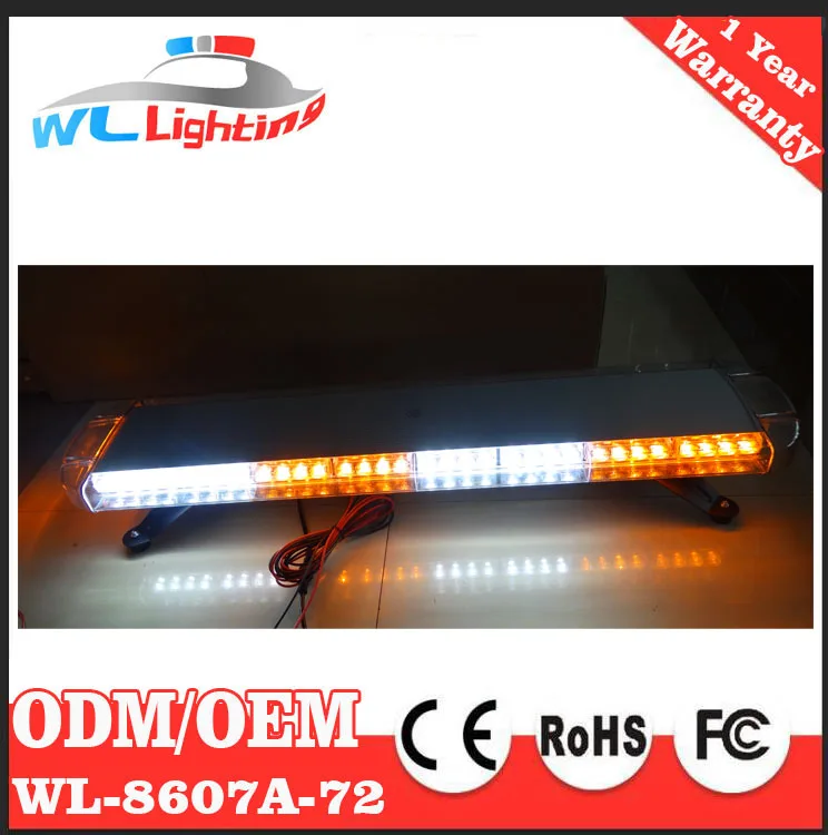 Digital Controller Amber 96cm 72W LED Car Tow Truck Emergency Hazard Warning Security Roof Top Strobe Light Bar