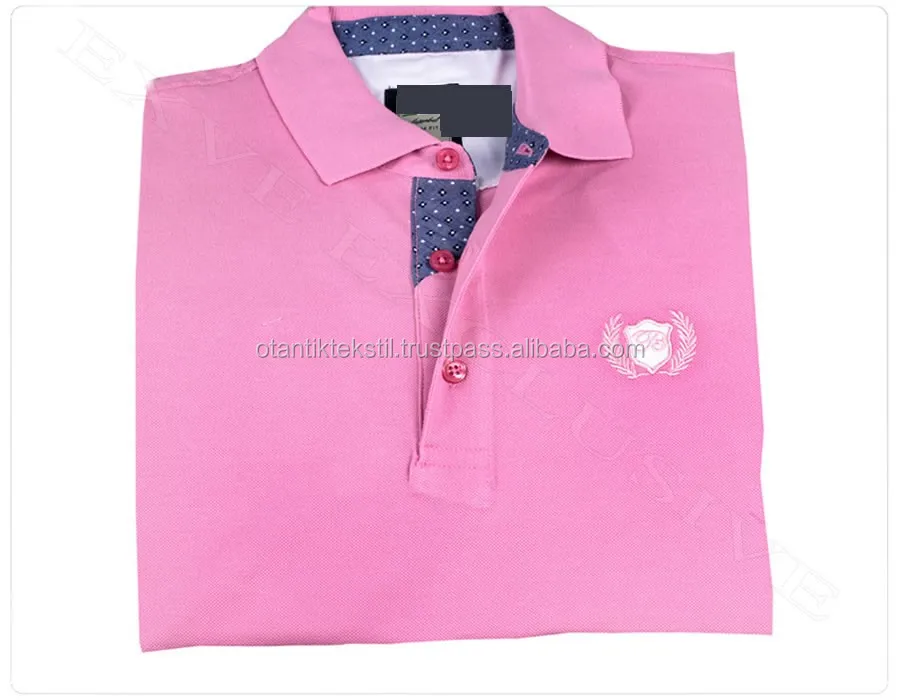 Pink Polo shirt Polo Pique shirt 100% cotton high quality fashion polo shirt