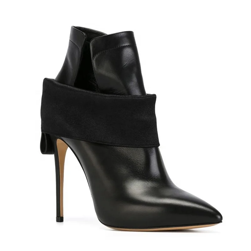 Женские эластичные ботильоны на шпильке