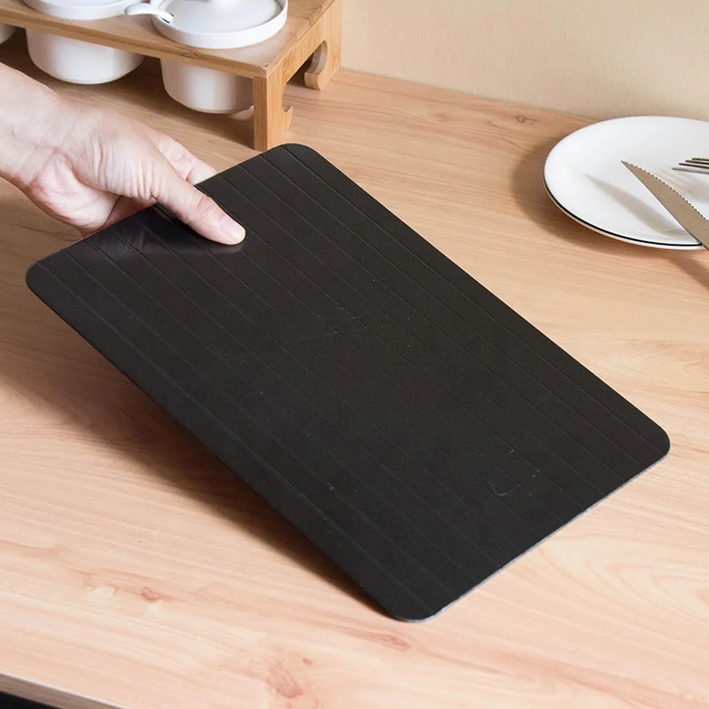 Kitchen Accessories Metal Food Fast Meat Defrosting Tray Defroster Plate Thawing Plate Defrosting Board in Aluminum Metal