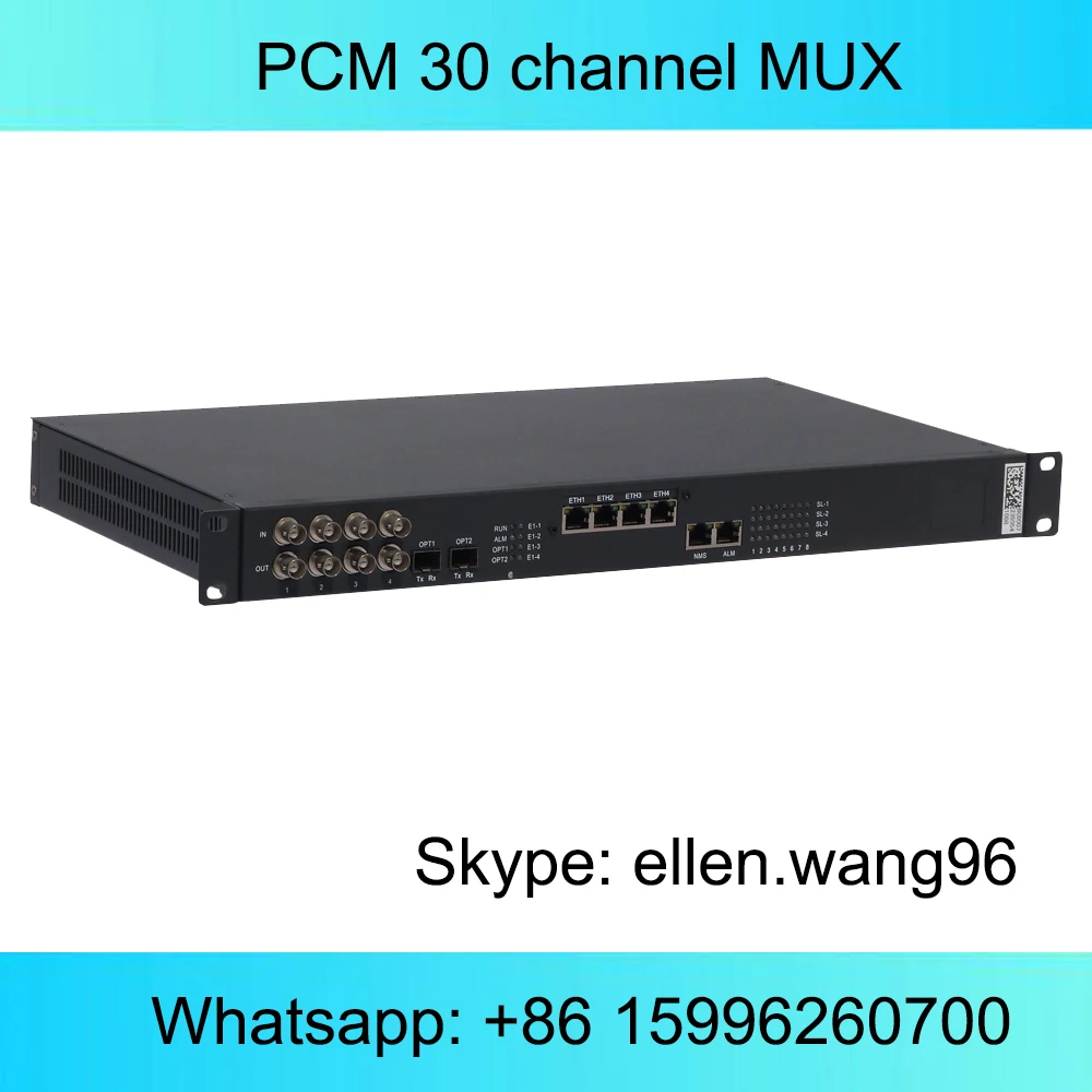 
8/16/30 port FXO/FXS, 4FE, 4E1 Voice Over fiber PCM Mux Equipment 
