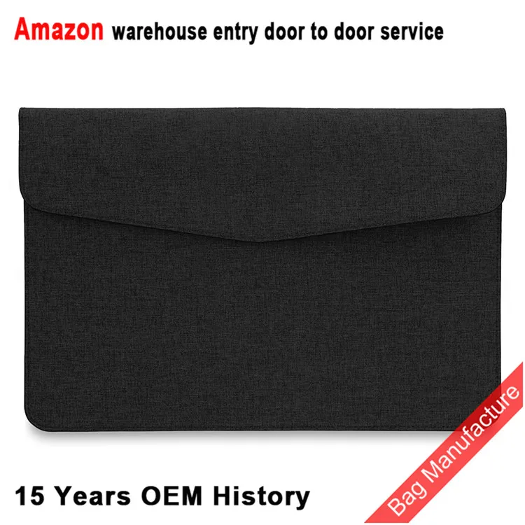 
Envelop design 15 inch canvas laptop sleeve cover 