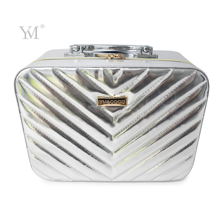 leather makeup cosmetic brush case,make up bag case with mirror