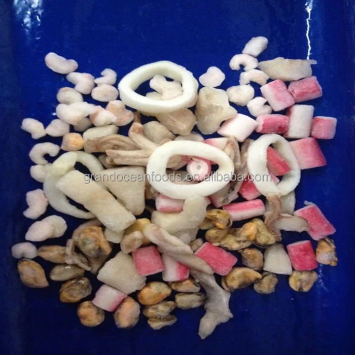 Frozen Seafood mix in color bag
