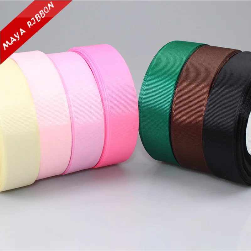 Factory supply customized colorful polyester grosgrain ribbon in size 1inch