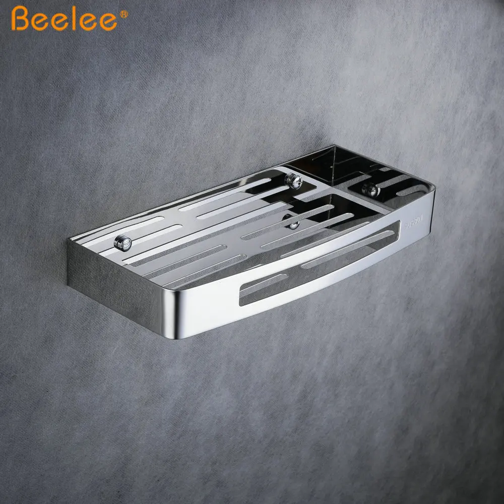 
Beelee BA9287C Metal Stainless Steel 304 Wall Mounted Bath Shower Rack Bathroom Shelves 