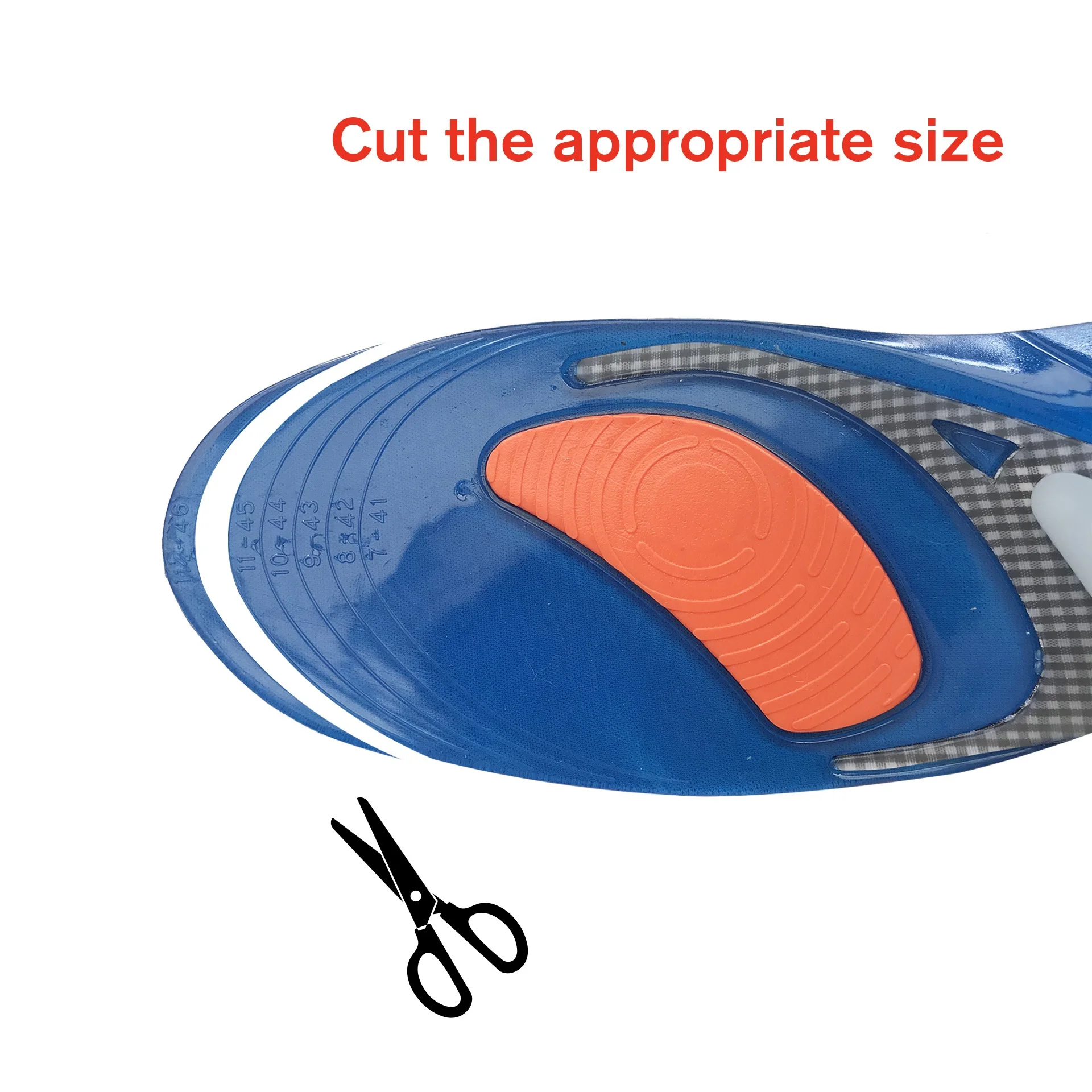 full length adhesive washable soft silicone gel insoles for shoes