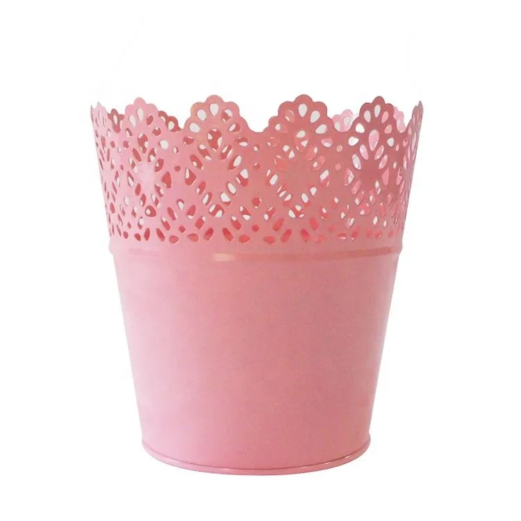 Different size modern for plant unique eco-friendly decorative garden metal new design flower bucket