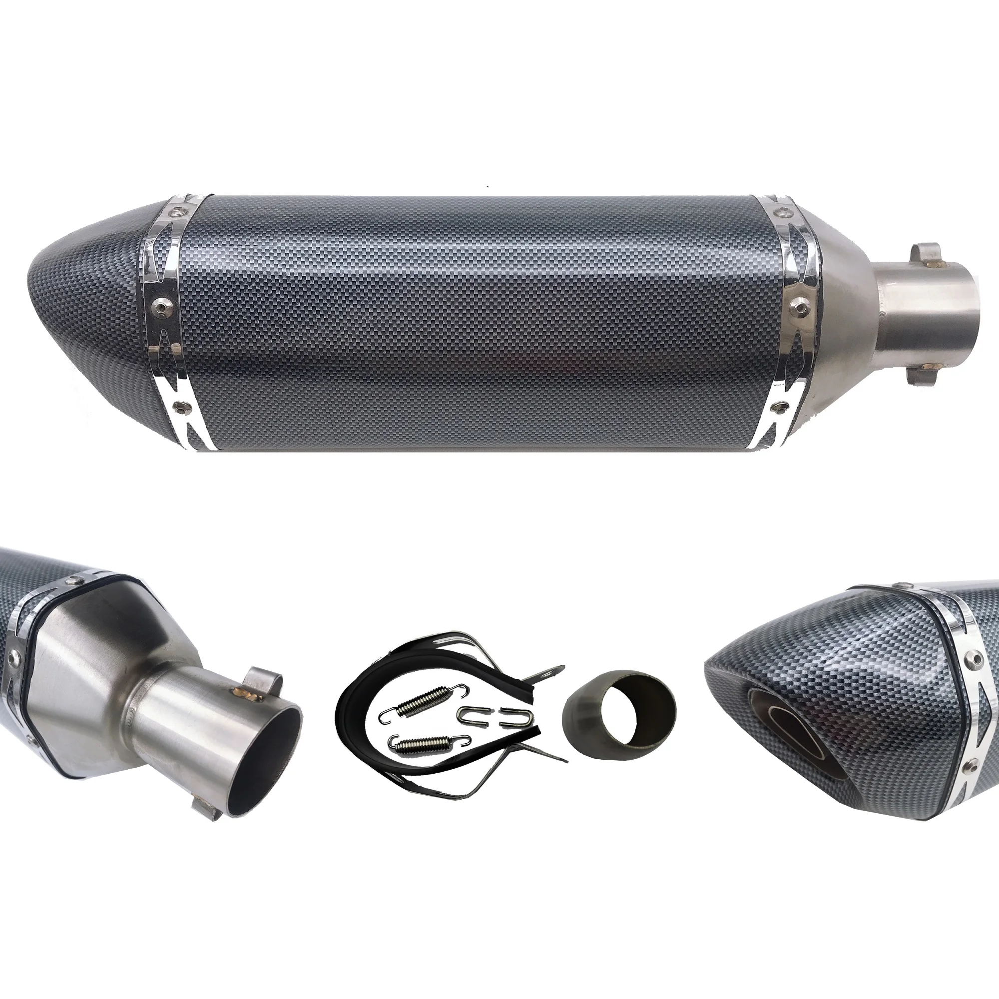CRAZY OLD MAN motorcycle exhaust muffler modified motor exhaust pipe for 150-1000cc L130