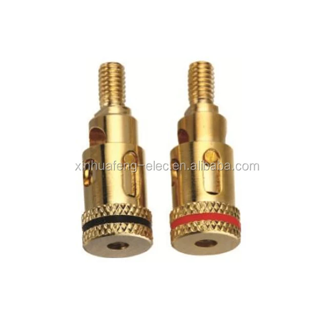 gold plating Speaker Cable Amplifier Terminal 4mm Banana Plug Jack push press binding post