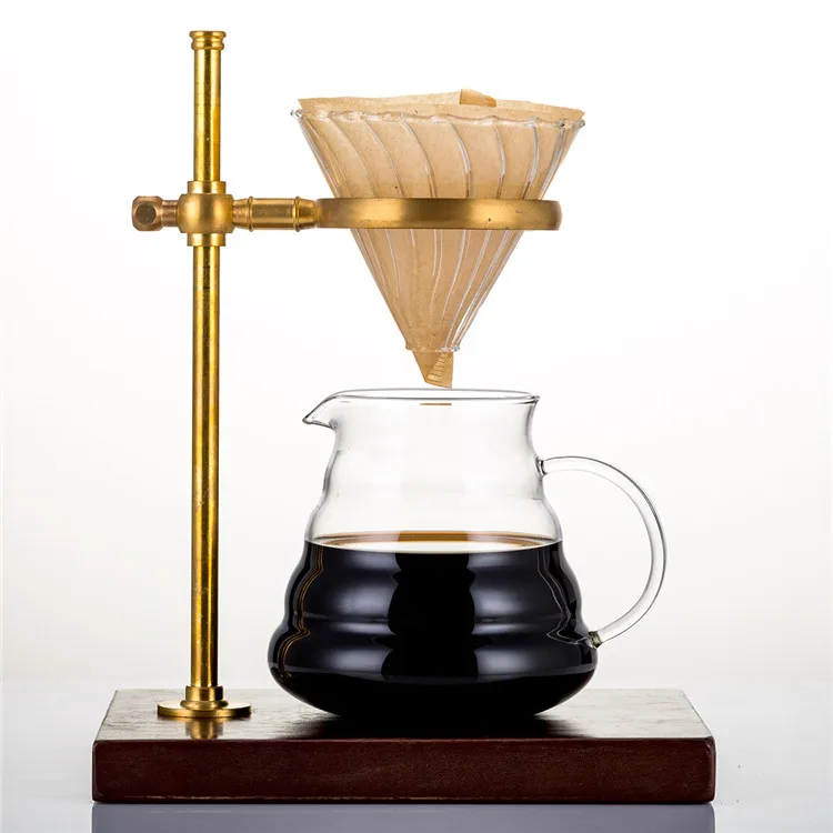 Wholesale Handmade Single Server Unique Design Coffee Maker with coffee dripper holder