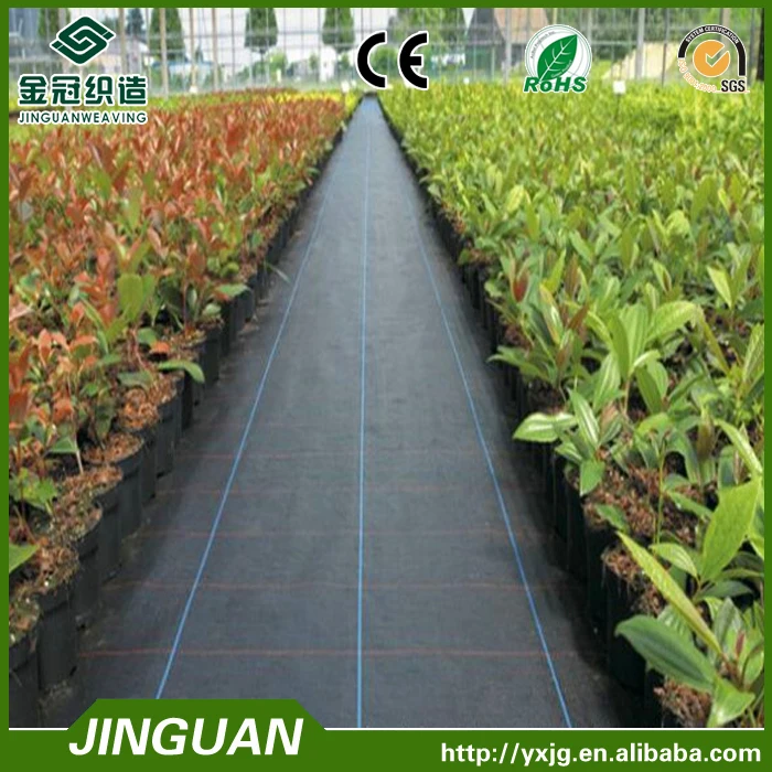 black weed mat with tram lines, 105 gsm, 5% uv treatment (8 year useful life)