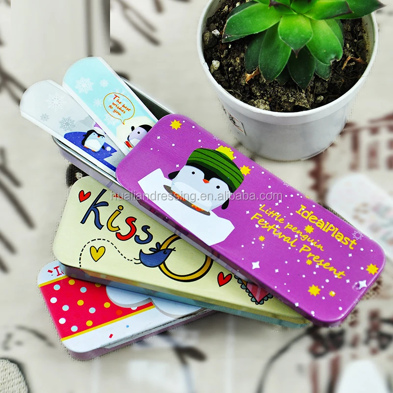 China Supplier Cartoon Medical Wound Plaster Bandage with Tin Box