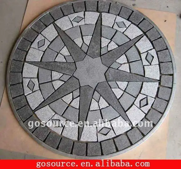 Круглый гранитный сетчатый брусчатый камень