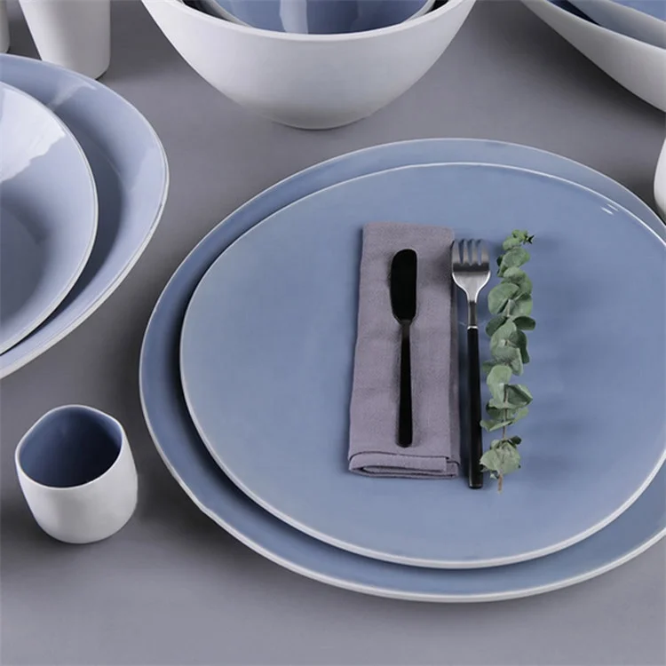 Popular design stoneware boat shaped salad bowls / restaurant dinnerware ceramic bowl for weddings