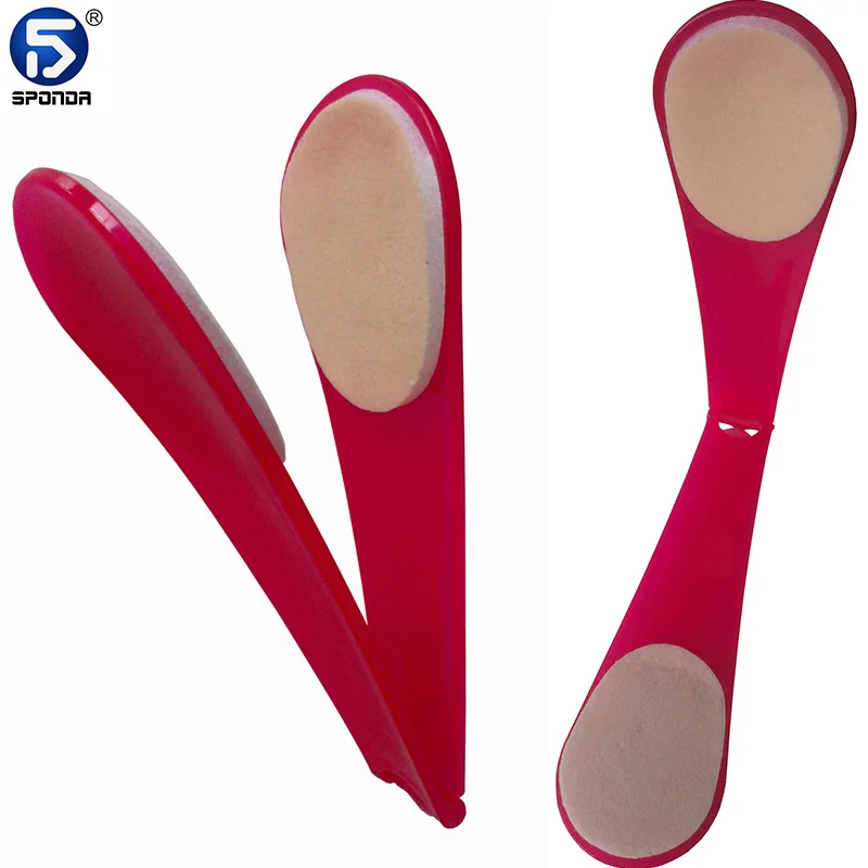Body Care Product Folding Plastic Long Handle Sponge Self Tanning Back Tan Applicator