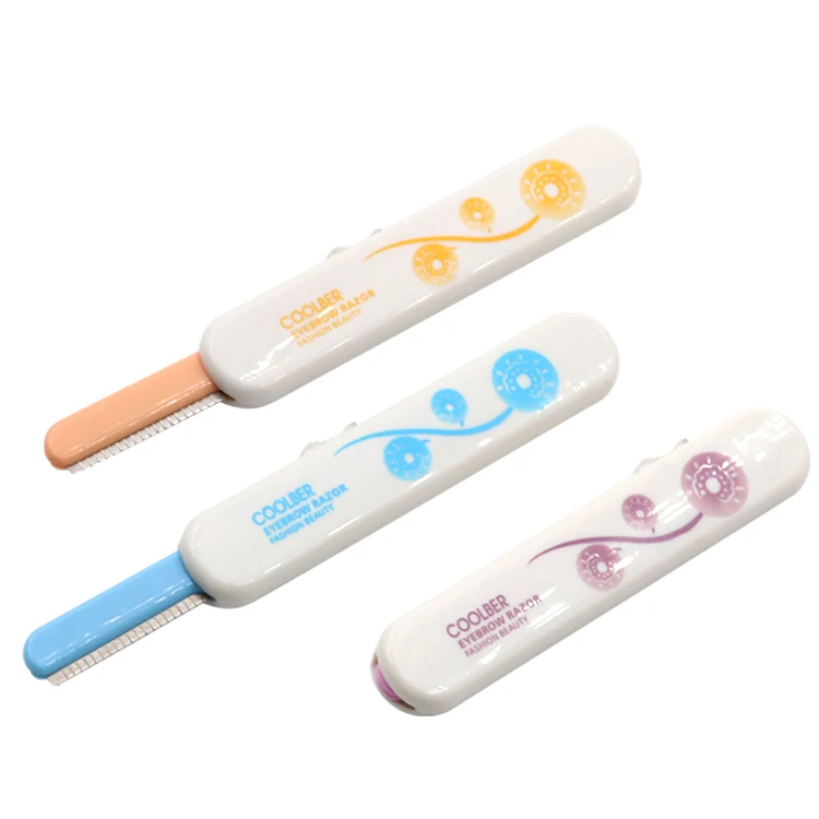 Оптовая продажа, триммер для бровей, выдвижной нож для формирования бровей