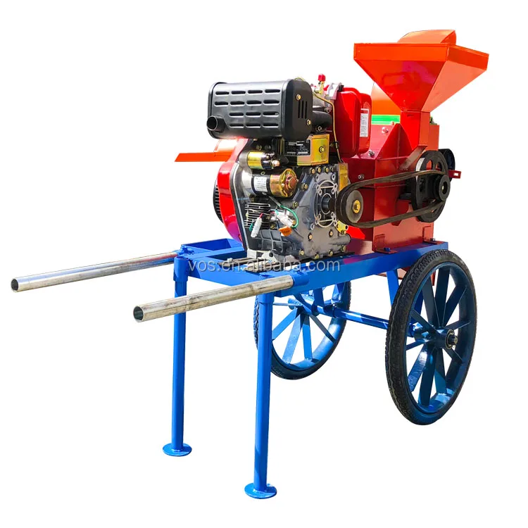 Corn stalk silage and forage chaff cutter machine corn seed crusher and grinder machine