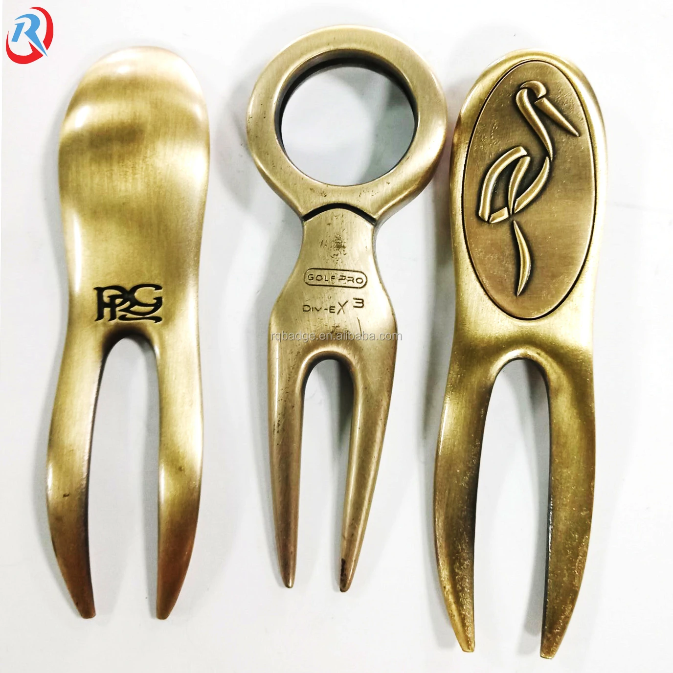 custom own logo Metal Magnet Golf Divot Tool / Pitch Forks