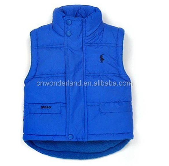 
the boy vest cotton-padded clothes coat polo vest 