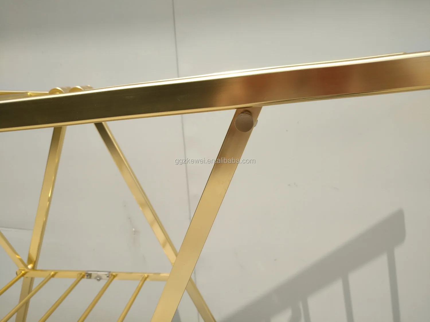 AL-7019G Aluminium  king size butterfly dry clothes rack hanger golden color