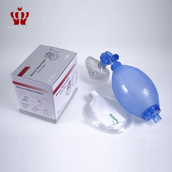 Artificial emergency manual oxygen breath resuscitator
