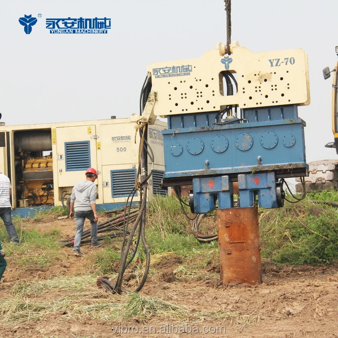 YZ-70 Pipe driving hammer pIling machine Sheet pile driving