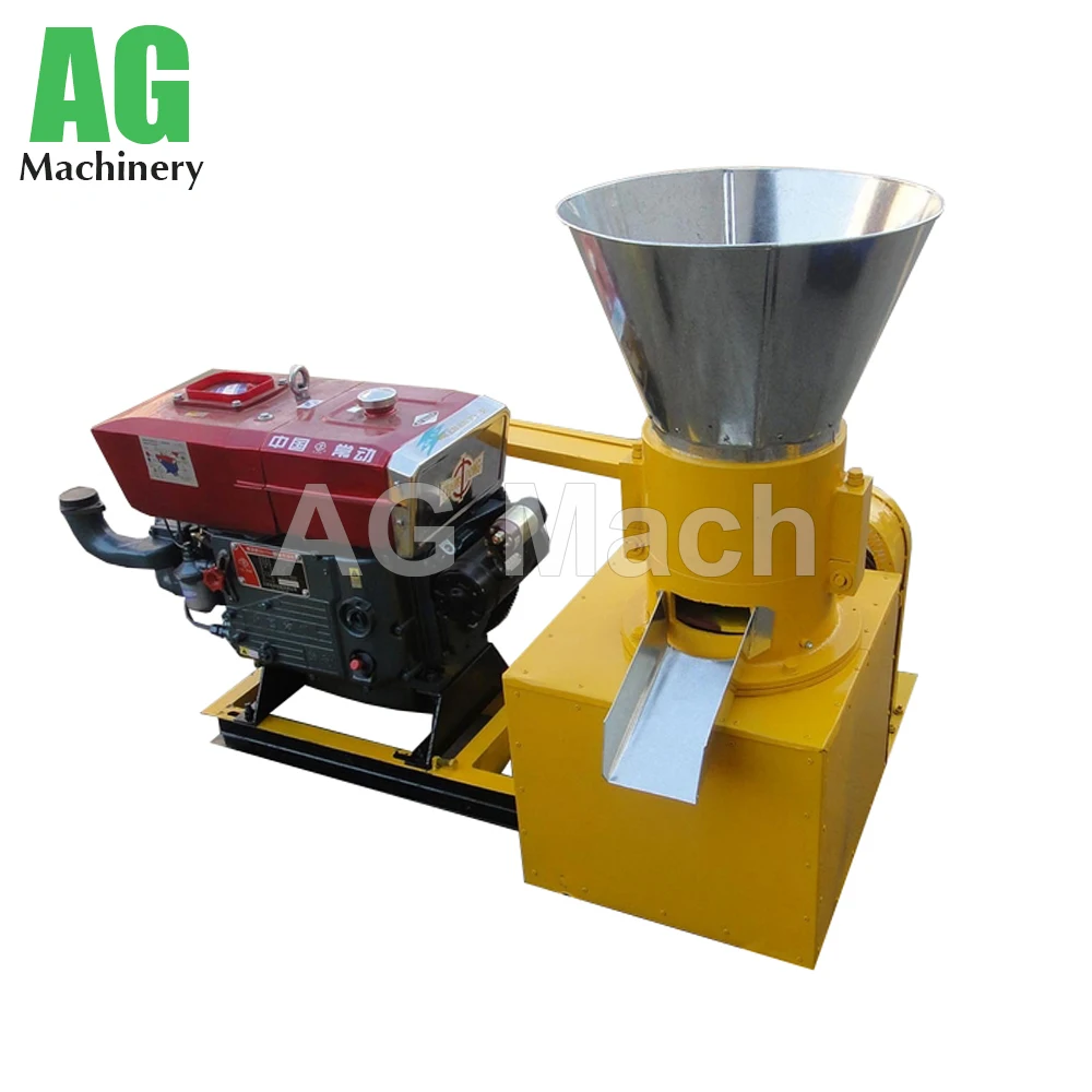 Professional supplier diesel wood pellet extruder mini wood pellet mill