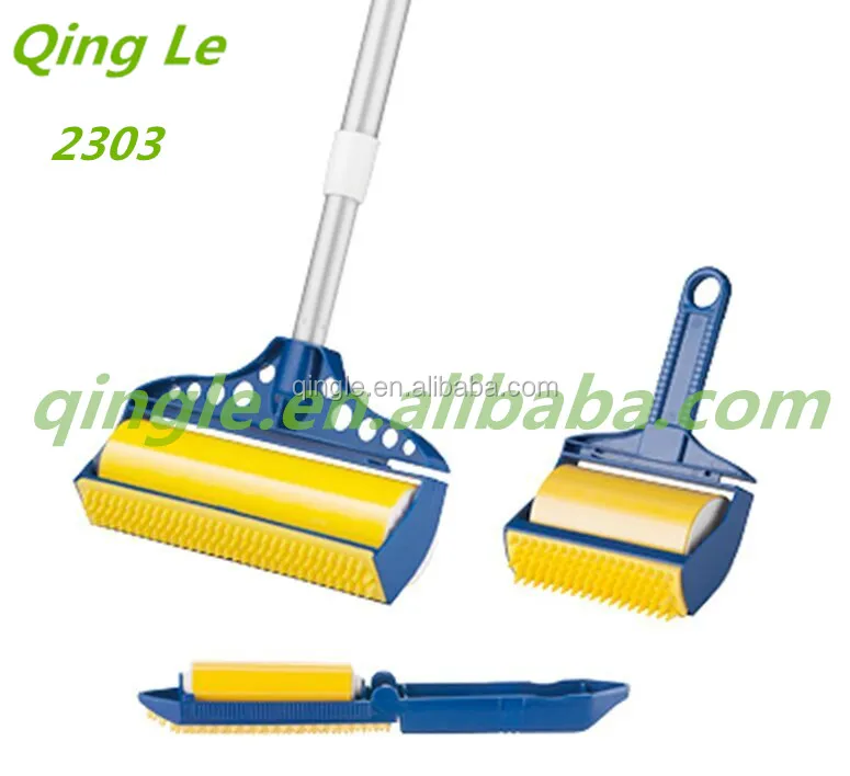 Липкий моющийся силиконовый ролик для чистки ворса с крышкой, миниатюрный ролик для волос с щеткой, 2 шт.